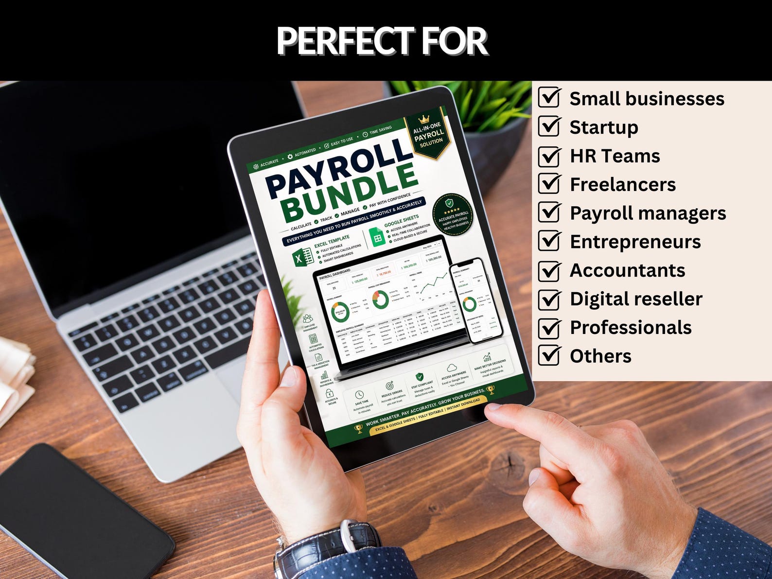 Payroll Bundle | Excel Templates & Google Sheets | Payroll Template ...