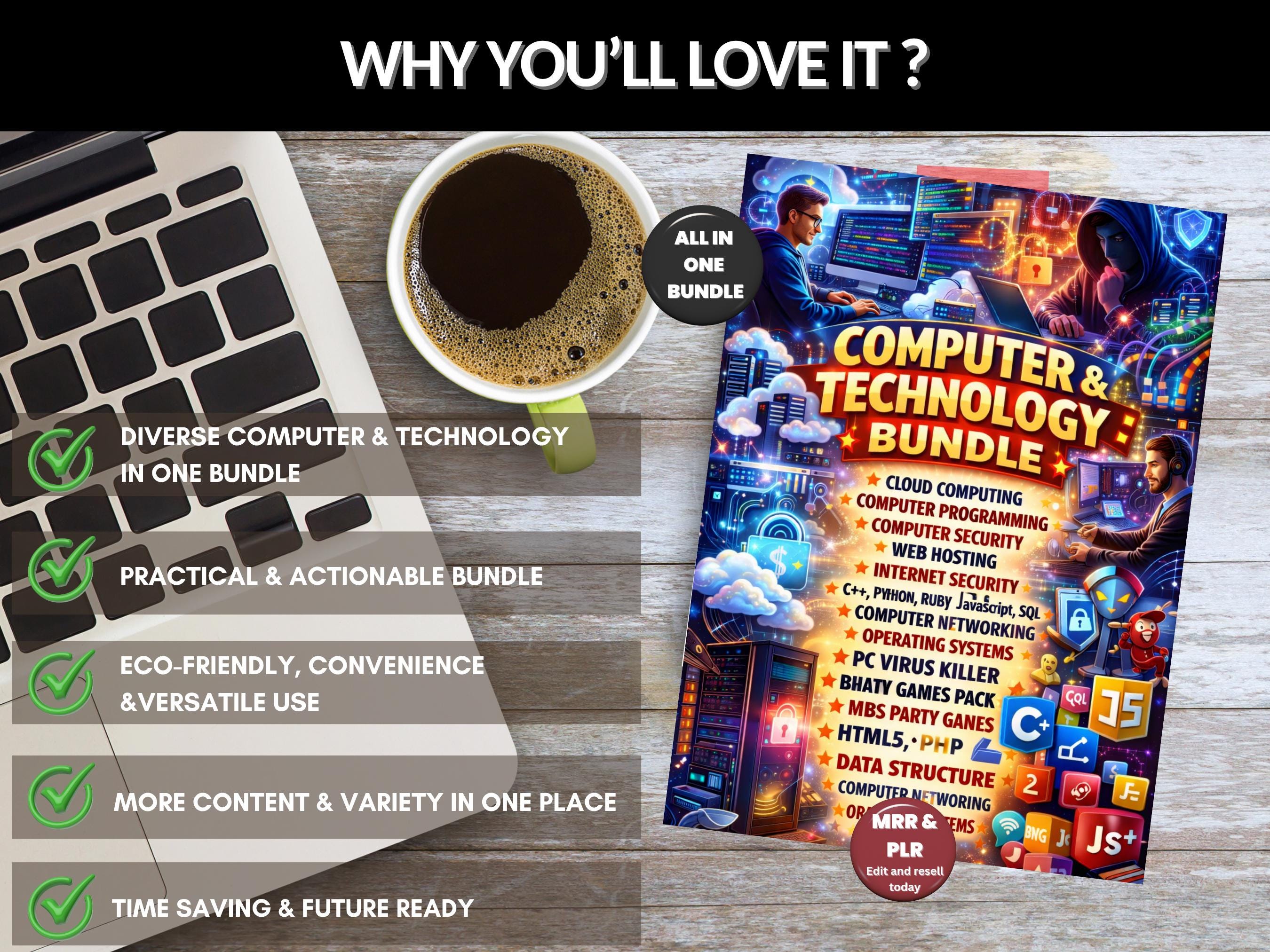 300+ Computer & Technology Ebook Bundle |programming C++, Html ,sql ...