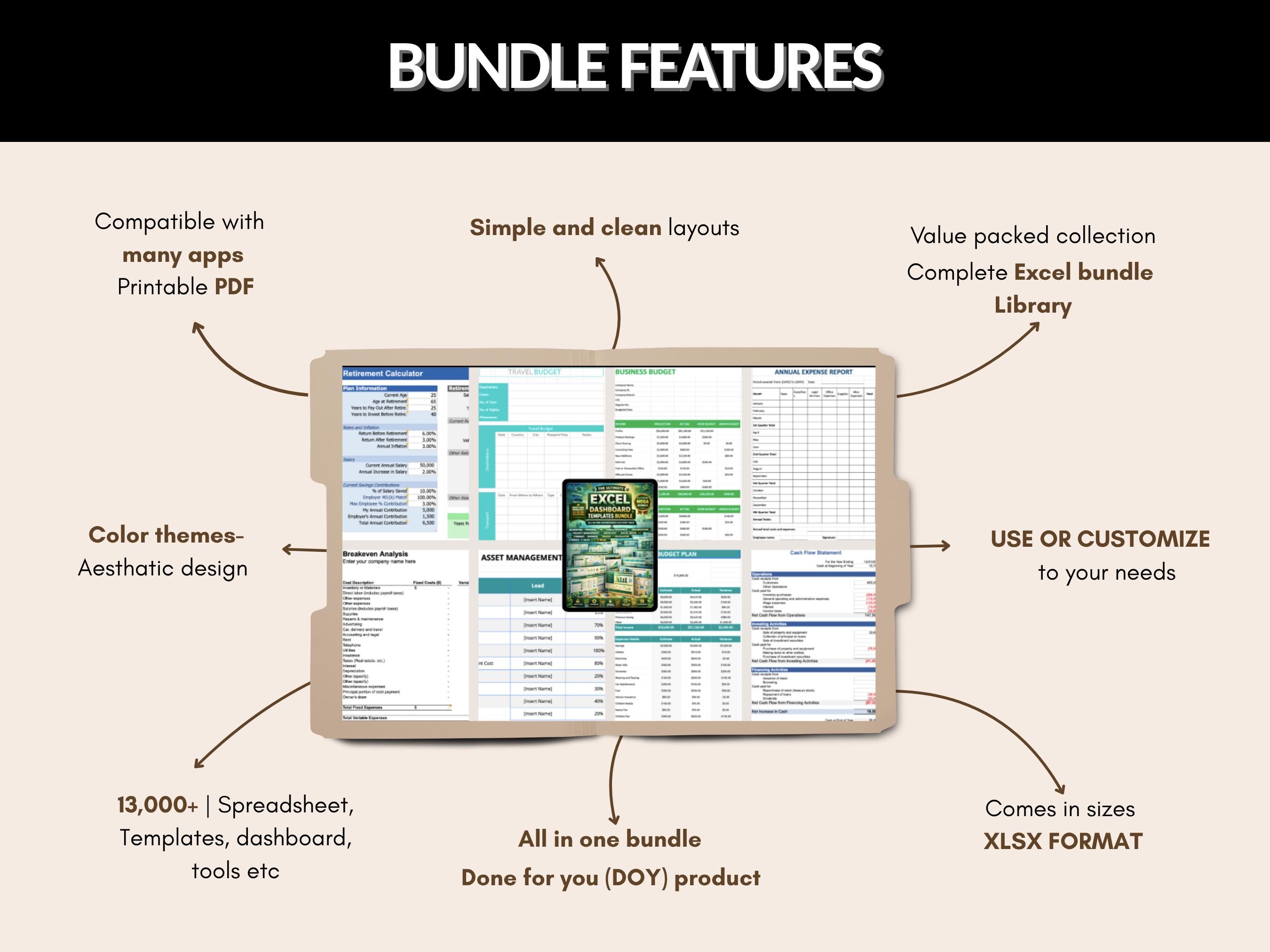 13000+ultimate Excel Template Bundle | Google Sheet Template | Excel ...