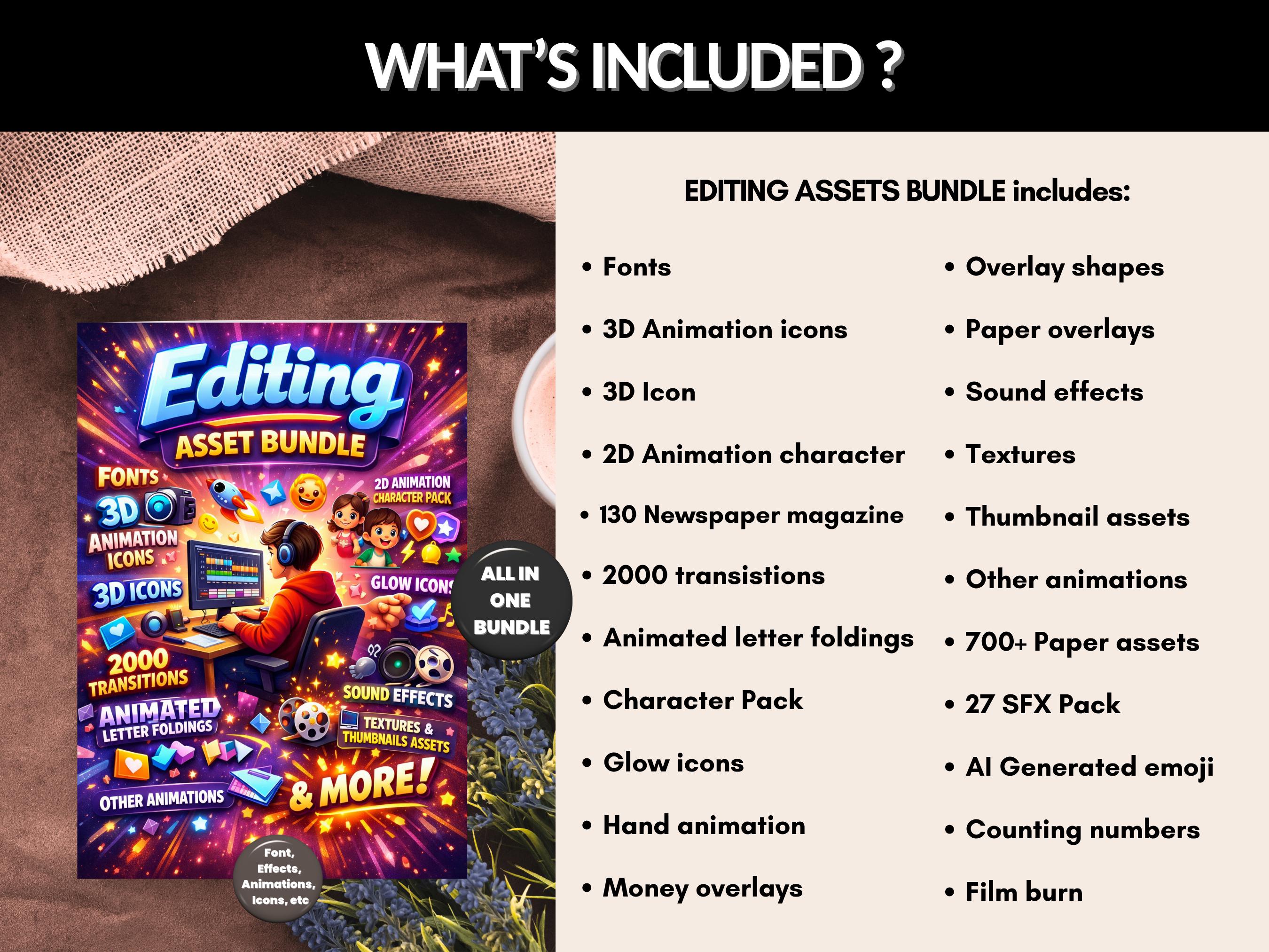 100+ GB Editing Asset Bundle | Animation Assets, Content Creator Kit ...