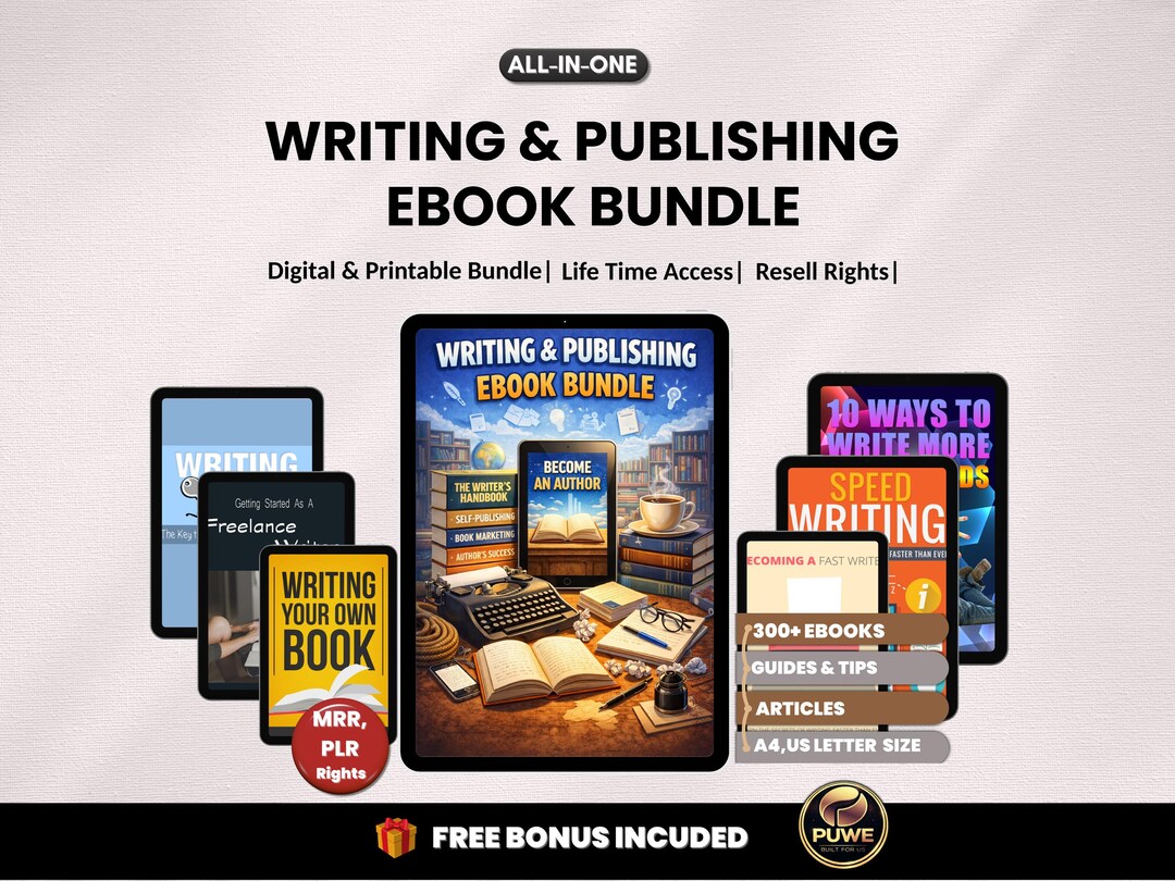 Publishing Materials. Examples 300+ Writing and Publishing Ebook Bundle | Author Resources, Writing ...