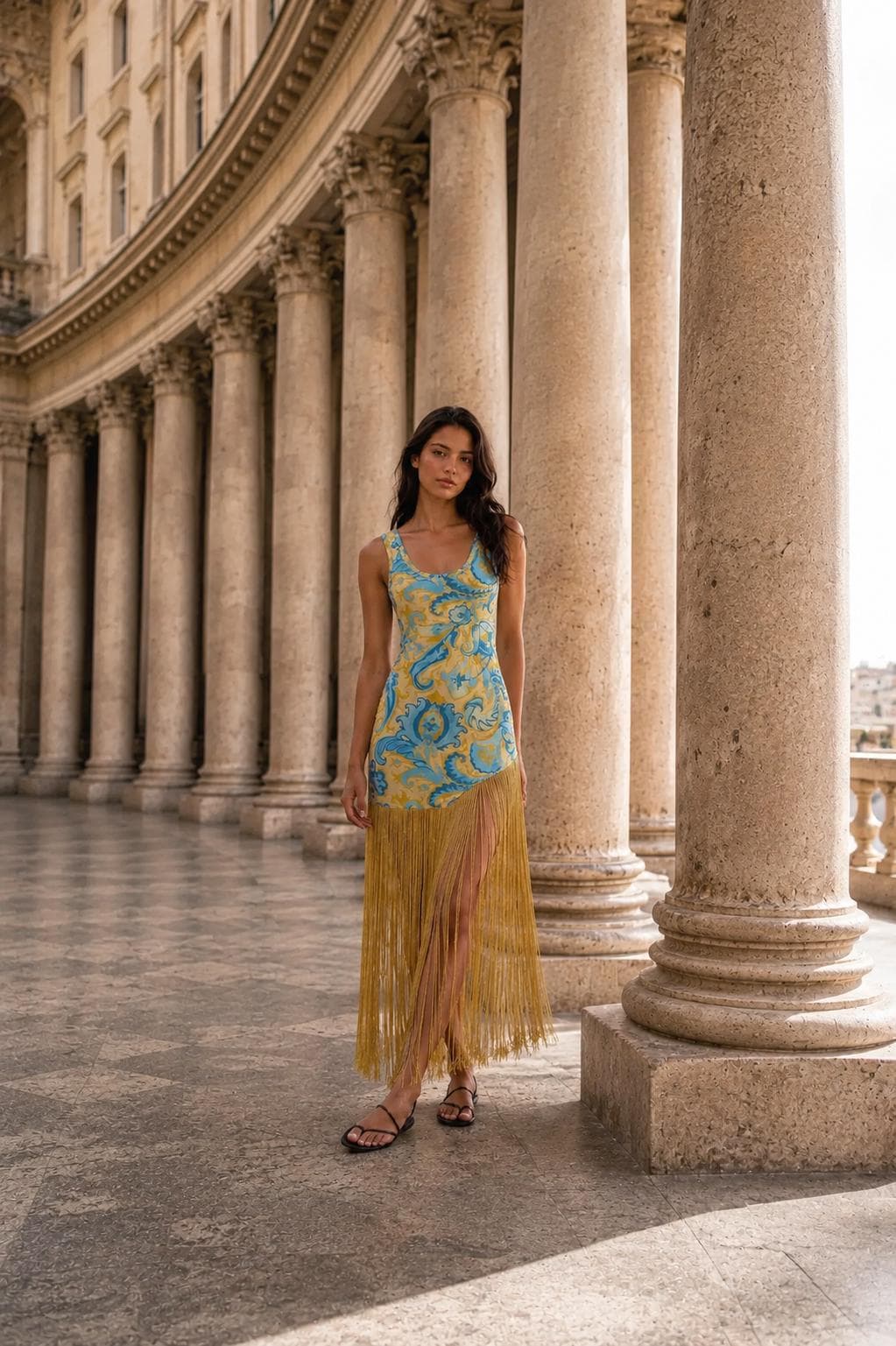 torrid gold fringe dress Luxury Maxi Women Blue Tassel Bodycon Summer Evening Beach Elegant facebook25