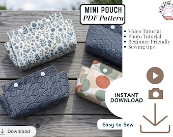 Mini Pouch Schnittmuster - Snap Organizer für Münzen & Schlüssel
