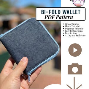 Zippered Travel Wallet Sewing Pattern: Card Holder, Coin Purse Tutorial (PDF Download)