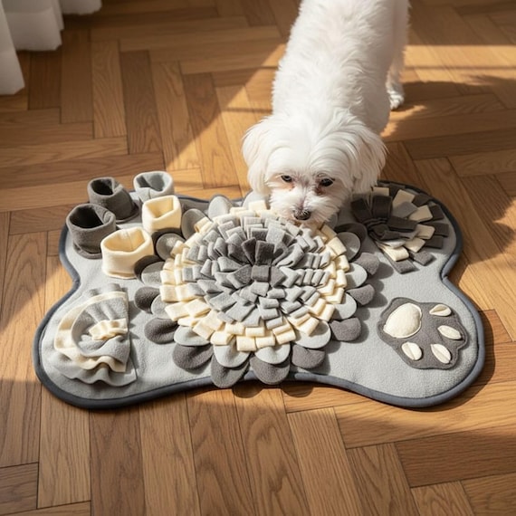 Snuffle Mat for Dogs, Slow Feeder Dog Toy, Interactive Dog Puzzle Toy, Dog Enrichment Toy, Nose Work Feeding Mat, Boredom Relief