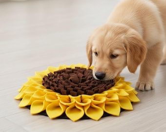 Sunflower Snuffle Mat for Dogs, Dog Enrichment Toy, Interactive Puzzle Toy, Slow Feeder Dog Mat, Nose Work Training Toy, Unike Dog Gift