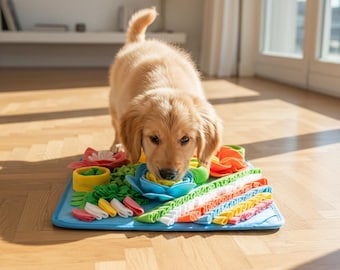 Tappetino olfattivo per cani e gatti, gioco rompicapo per l'alimentazione lenta, tappetino interattivo per l'alimentazione degli animali domestici, gioco di arricchimento ambientale, coperta per l'addestramento olfattivo, anti-noia