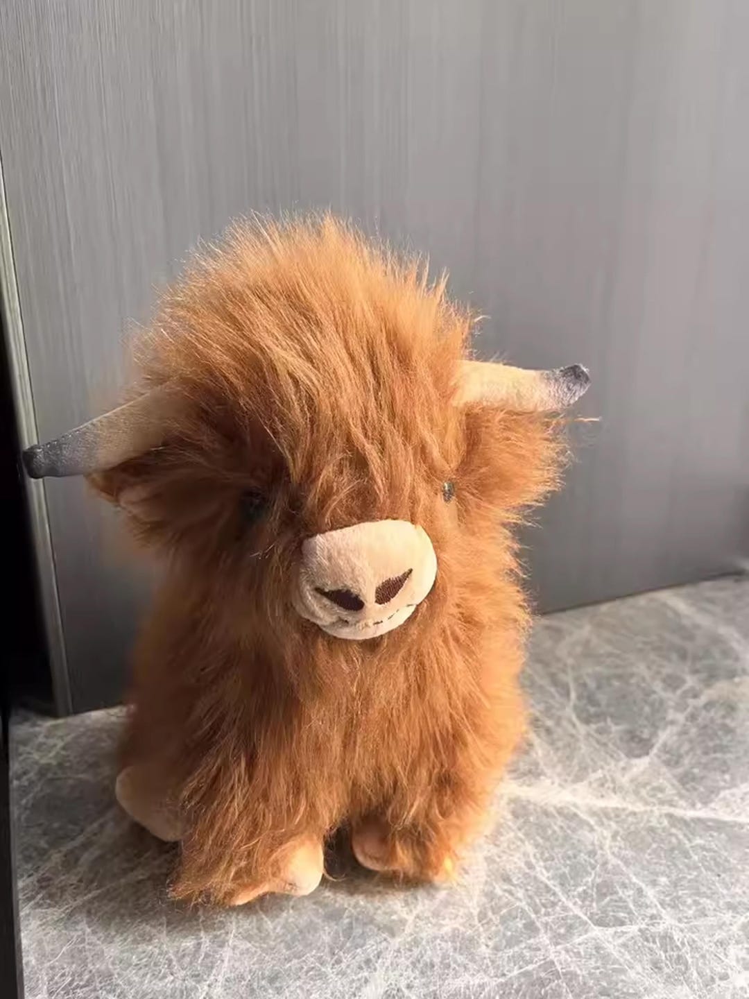 Fluffy Highland Cow Plush Toy, Adorable Scottish Coo Stuffed Animal ...