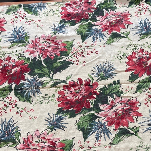 Vintage Bark Cloth Etsy