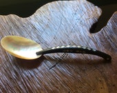 Vintage antique abalone shell smudge spoon for smudging ceremony and space purification