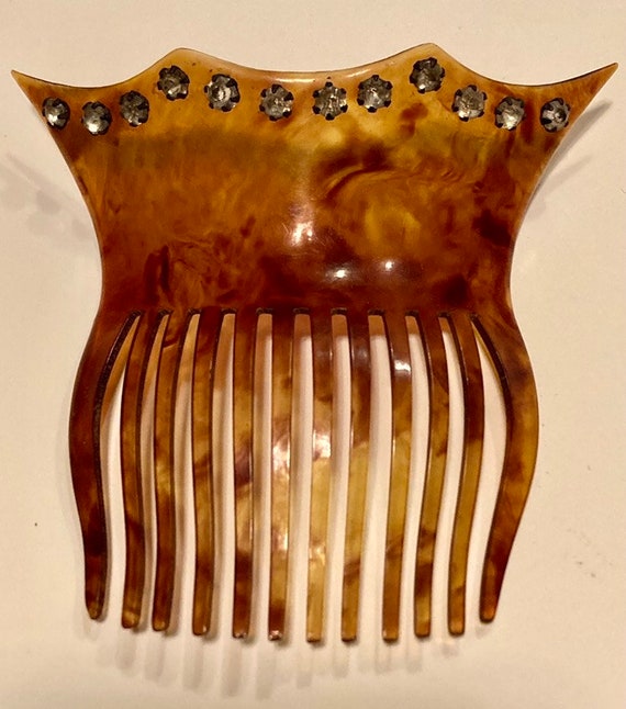 ANCIEN PEIGNE DECOR ecaille vintage french antique EUR 14,90 - FR