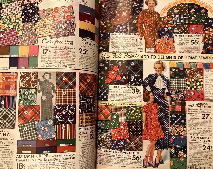 Original 1936 Sears Roebuck Chicago Catalogue Fall Winter 1930s Golden