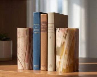 Elegantes sujetalibros imperiales de ónix – Juego de 2 (Alemania, siglo XX)