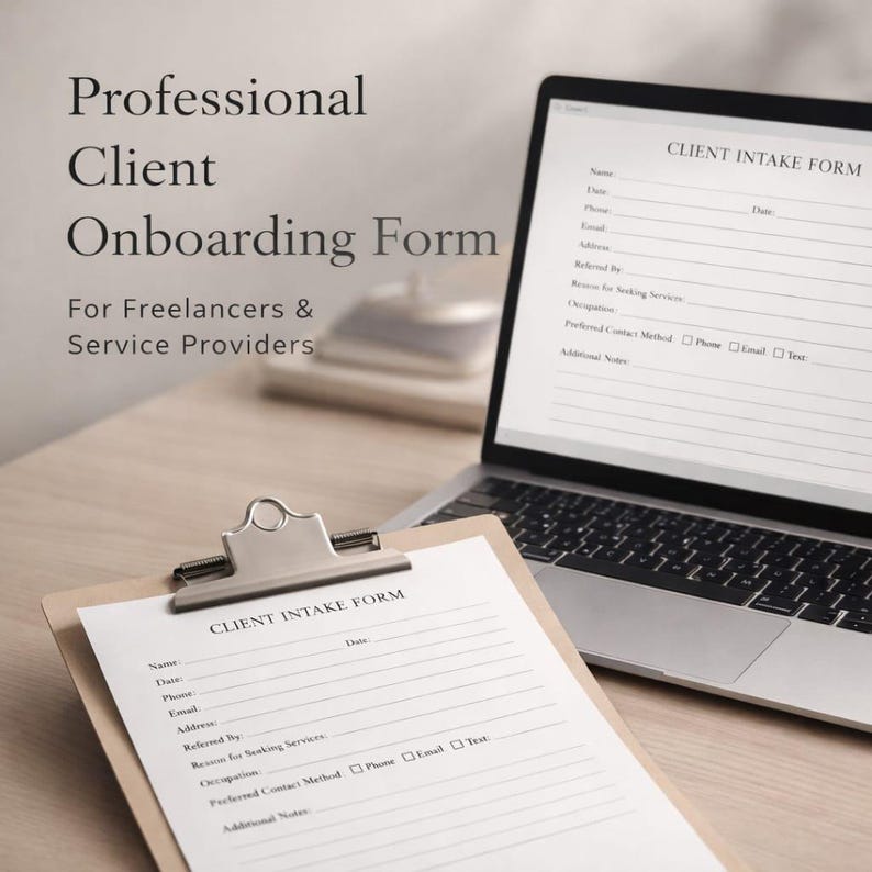 Client Intake Form Template Canva Editable PDF – Freelance Consultation ...
