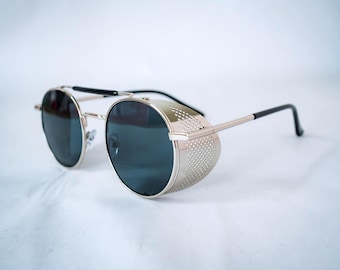 Steampunkfestivalzonnebril - metalen bril, goth, punk, cyberpunk, vintage en retro 7 beschikbare kleuren