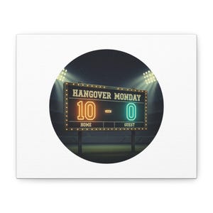 Baksmälla måndagens resultattavla Canvas | digital resultattavla ordvits, matrishumor