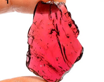 Rhodolite Garnet Slice Flat Back Smooth Polished Garnet Palm Slice Cabochon Raw Garnet Slice