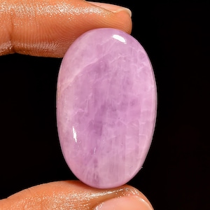 Cabujón de Kunzita Rosa 31X19X6 mm 44 Ct – Piedra de Kunzita Pulida con Base Plana para Joyería y Bisutería