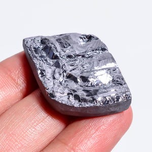 Cabochon d’Hématite Naturelle Brut, Pierre d’Hématite à Dos Plat, Gemme d’Hématite Brute, Cristal d’Hématite pour Création de Bijoux