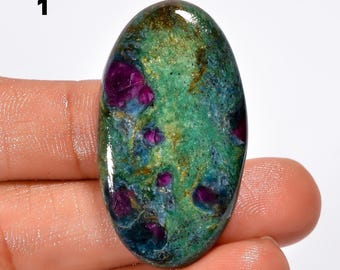 Ruby Fuchsite Cabochon Flat Back Ruby Fuchsite Crystal Ruby in Fuchsite Stone