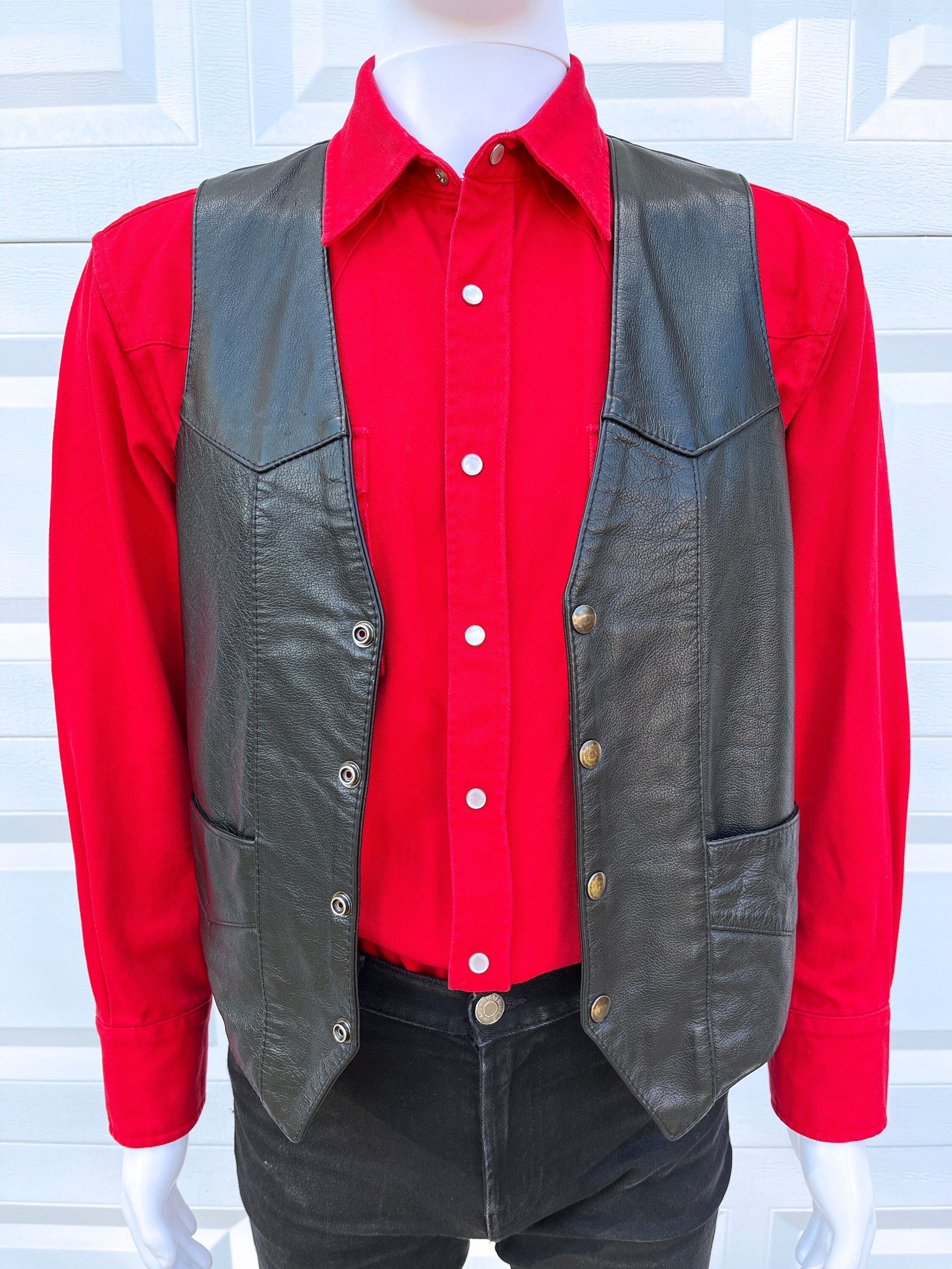 Hillside leather cheap vest