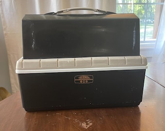 Vintage mid century Thermos King-Seeley brand plastic insulated lunch box-60s