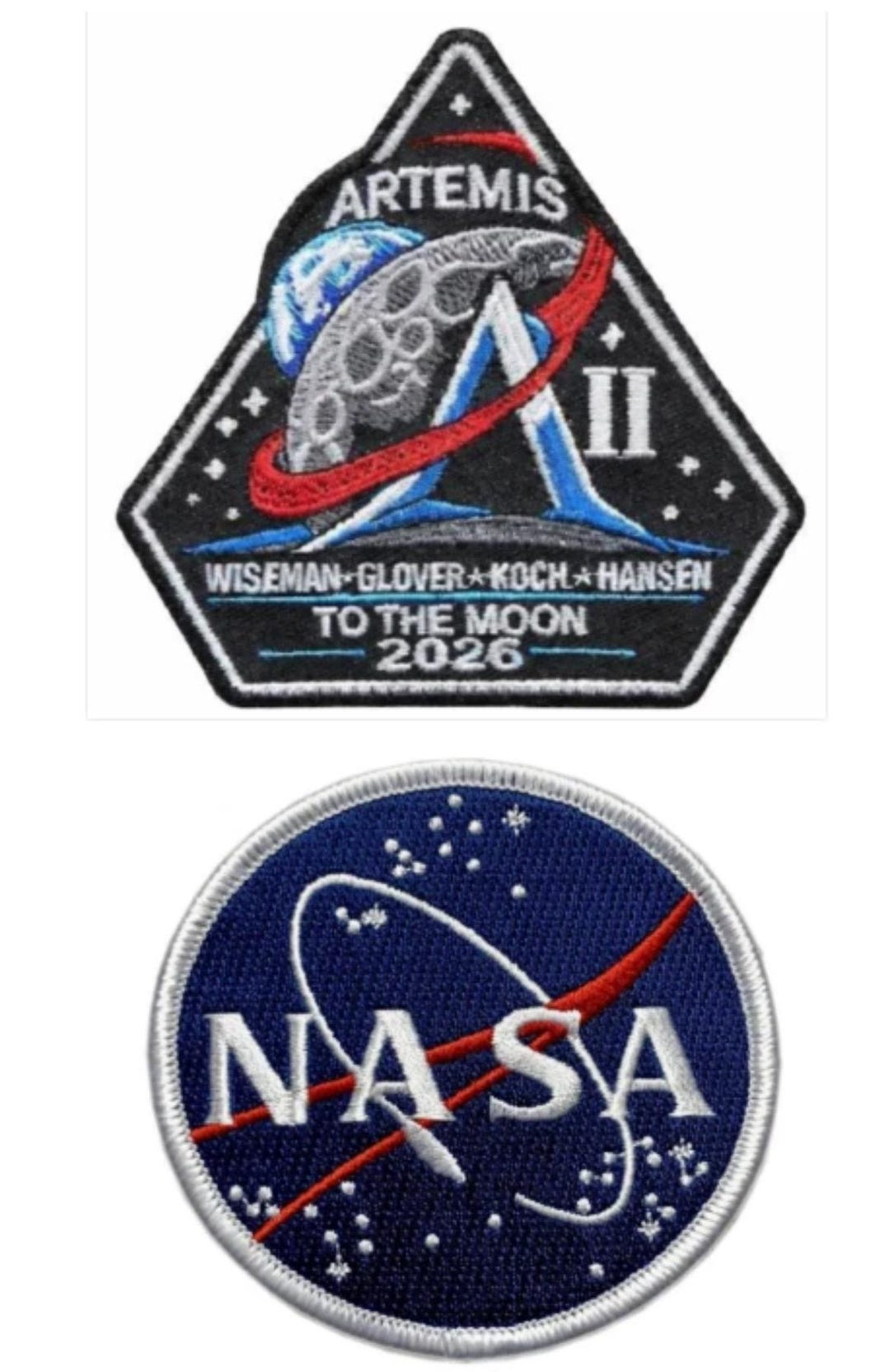 NASA Artemis II Mission to the Moon Embroidered Patch (3.5 Inch) – Logo ...
