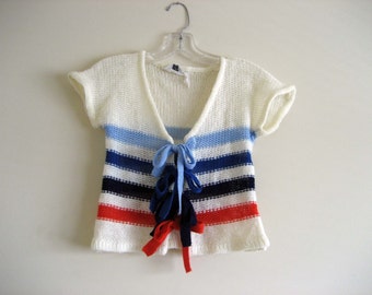 SALE // Adorable short cardigan sweater - small  // Valentines Day