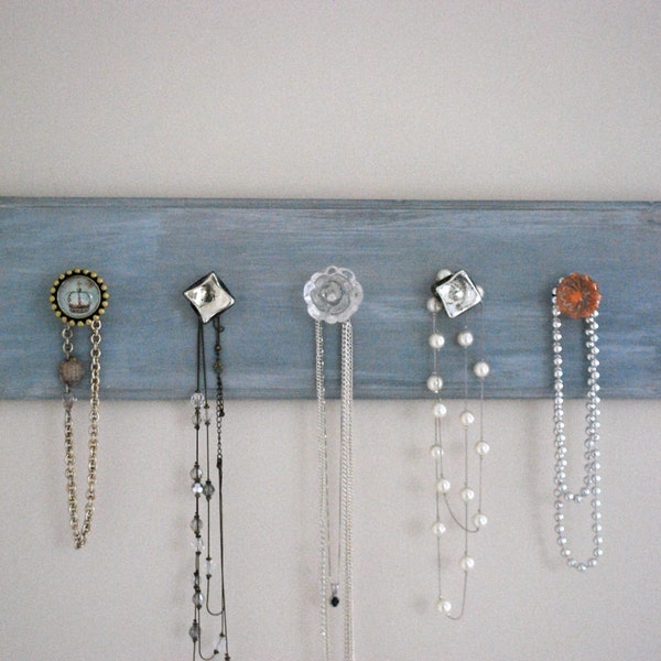 Faux Barnwood Jewelry, Necklace Hanger, Display