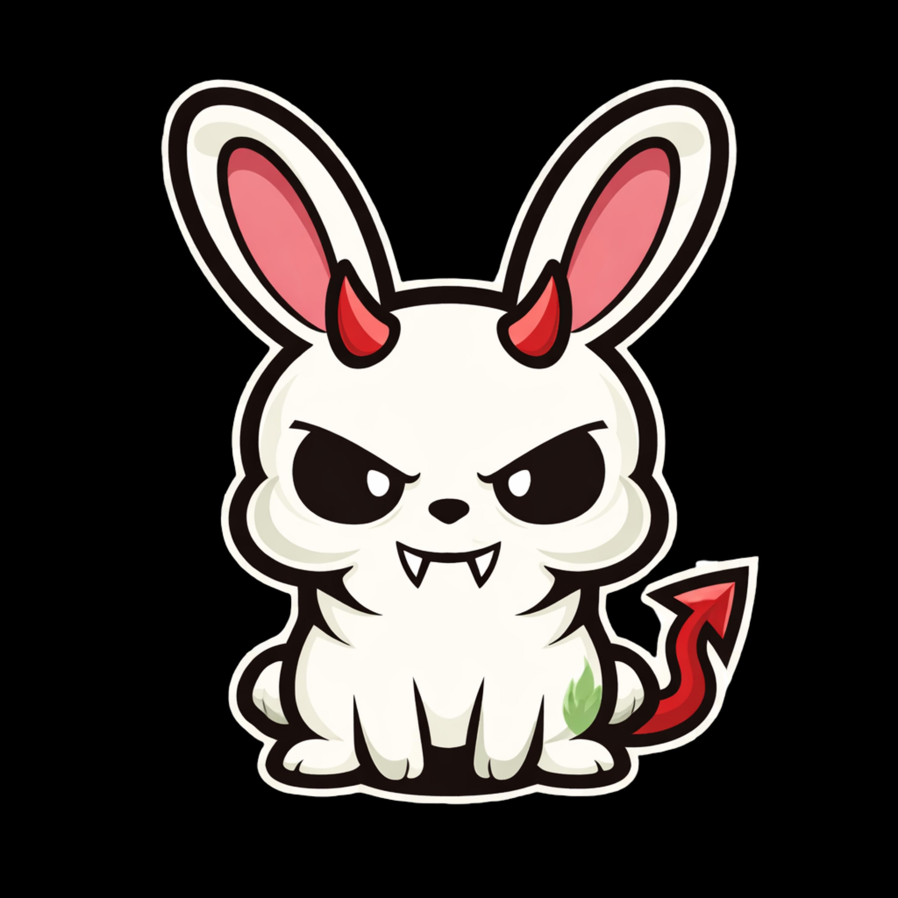 Horror Bunny PNG Pack, Cute Spooky Rabbit Clipart Bundle, Skull Vampire ...