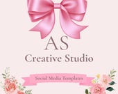 Pink Social Media Templates for Small Business | Canva Instagram Templates | Sale & Coupon Post Bundle