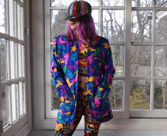 Floral long blazer deals