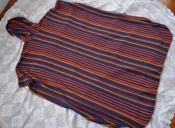 Vintage Rainbow Hippie Poncho/Vintage 1960s 1970s… - image 6