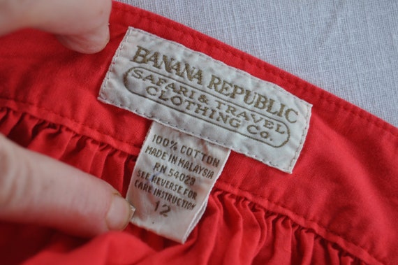 Bright Red Vintage Peasant Skirt/Banana Republic … - image 5