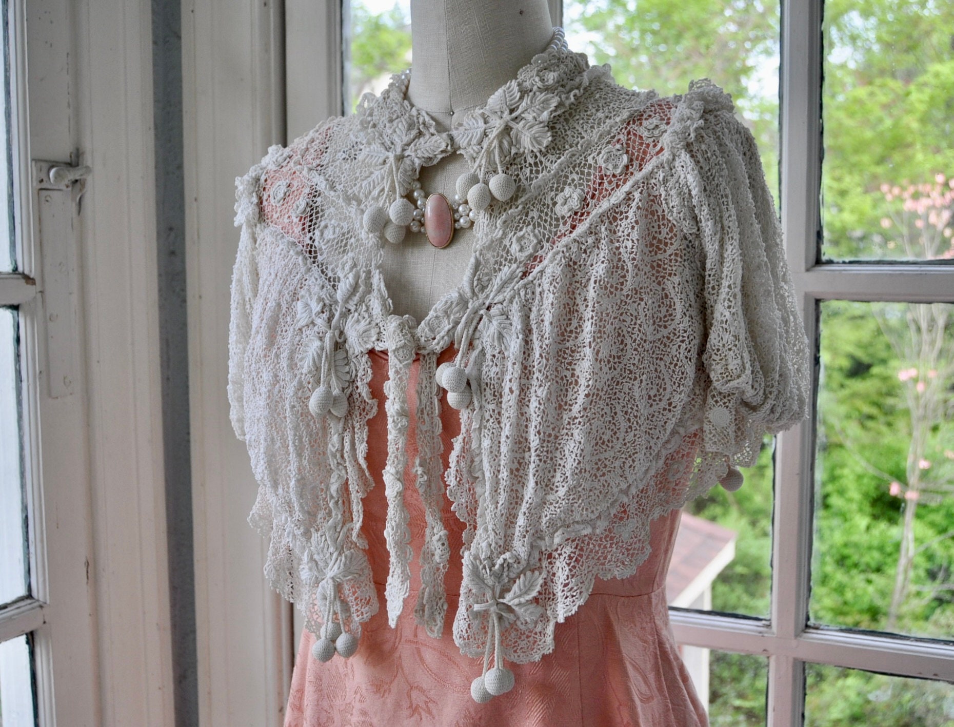 【別倉庫からの配送】 Antique Lace Vintage Top - Etsy シャツ/ブラウス(長袖/七分)
