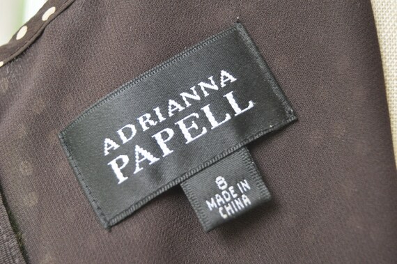 Vintage Adrianna Papell Silk Chiffon Midi Dress/B… - image 6