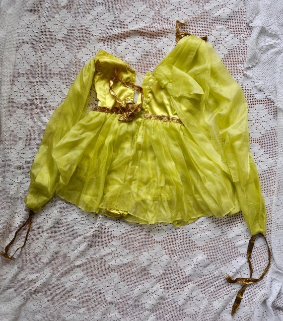Child's Vintage Handmade Silk Fairy Costume/Chart… - image 5