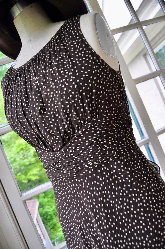 Vintage Adrianna Papell Silk Chiffon Midi Dress/B… - image 4
