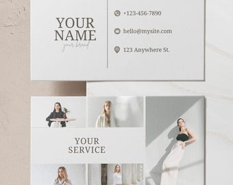 Business Card Template, Company Presentation Card, Editable Canva, Business Contacts and Services, Marketing Templates, 3.5x2 Double Sided