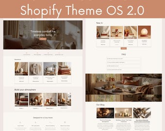 Home Decor Store Shopify Theme, OS 2.0, Elegant Minimal Website Template for Home Decor and Candles Shop, Free Installation and Basic Set Up