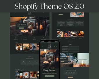 Dark Shopify Theme OS 2.0, Elegant Autumn Slow Living Store Template For Lifestyle And Home Decor Brands, Boho Minimalistic Website Design
