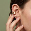 Clip On Ear Cuff No Piercing, Organic Sculptural Cartilage, Stacking Earrings, No Piercing Earring, Modern Jewelry, Gift for Her