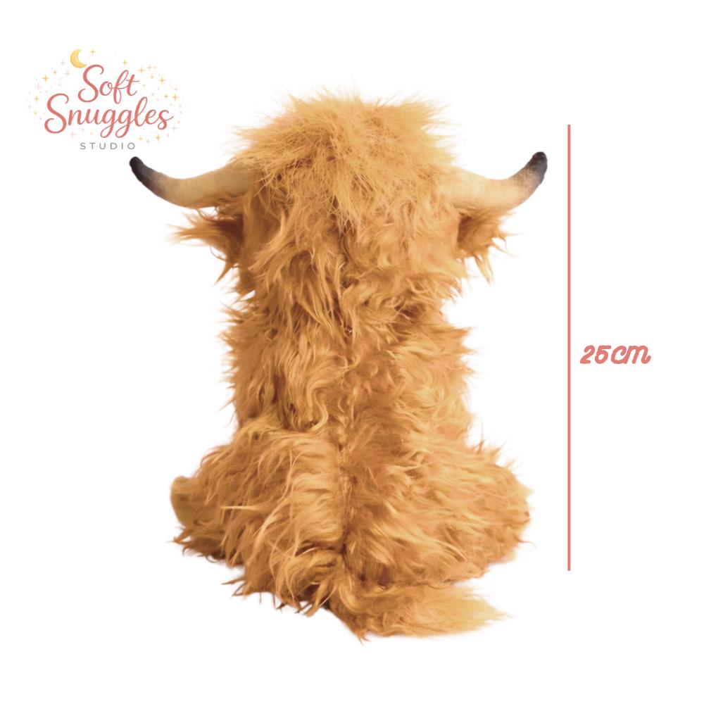 Highland Cow Plush Toy Cute Fluffy Cow Stuffed Animal Soft Farm Animal ...