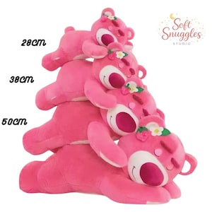 Giant Lotso Pink Bear Plush Toy Story Large Kawaii Teddy Bear Pillow Cute Sleeping Stuffed Animal Gift image 6