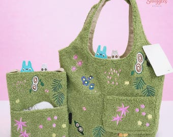 Totoro Tote Bag Plush My Neighbor Totoro Bag Studio Ghibli Shoulder Bag Cute Anime Handbag Kawaii Plush Tote Gift
