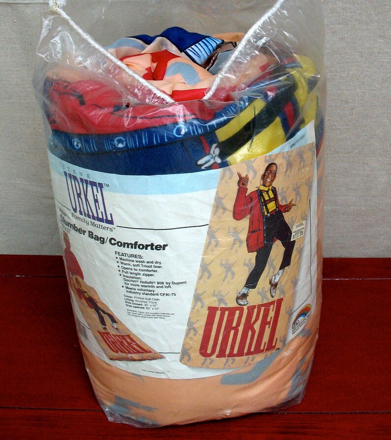 Urkel Vintage Sleeping Bag 1991 Family Matters Steve Etsy