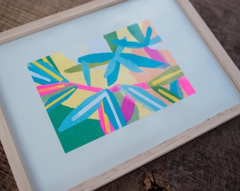 Print - Risographie 14 x 10 cm - Laurier