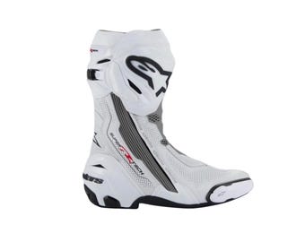 Zapatillas de cuero para motociclismo Alpinestars – Rojo, Blanco, Negro, Protección con certificación CE