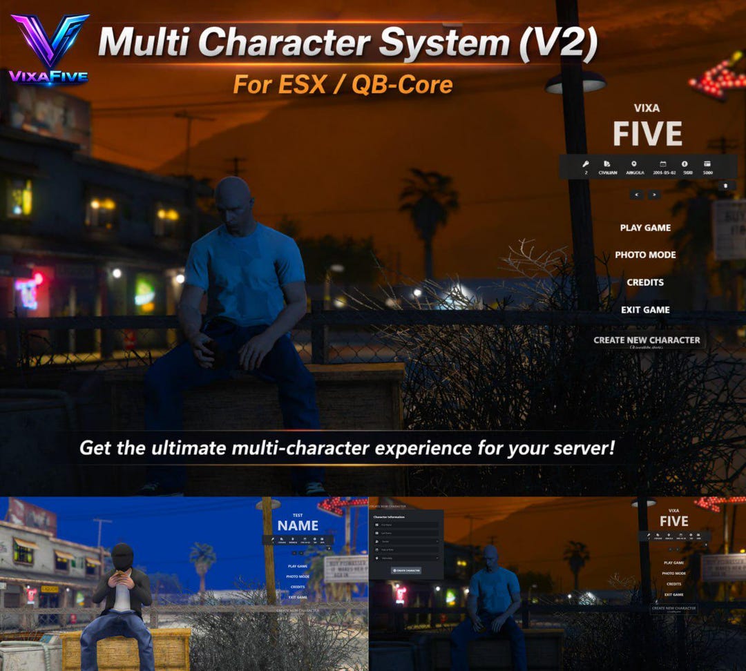 Fivem Multicharacter System V2 | ESX & Qb-core V2 Compatible | Advanced ...