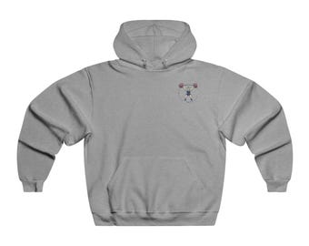 Sudadera con capucha ilustrada de levantador de pesas / Sudadera con estampado gráfico de Stronger Barbell